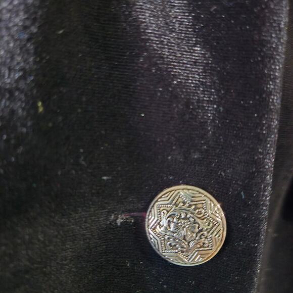 FALL 23rd street womens black velvet blazer Sz XL Dark feminine Goth career - Picture 10 of 11